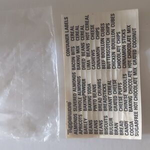 Tupperware Labels for Modular Mates Containers. New in package.